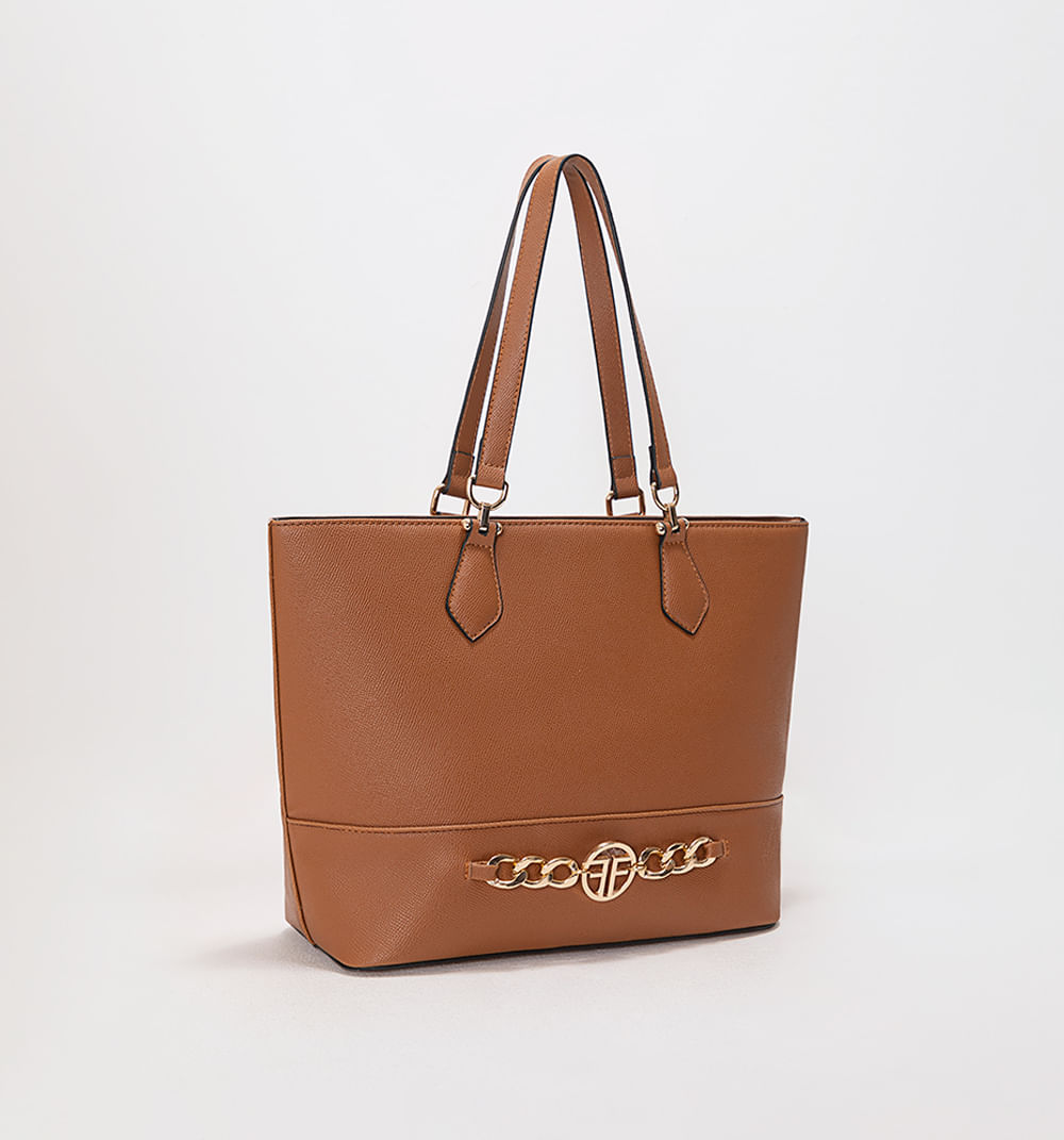 Bolso de hombro con herraje frontal ff