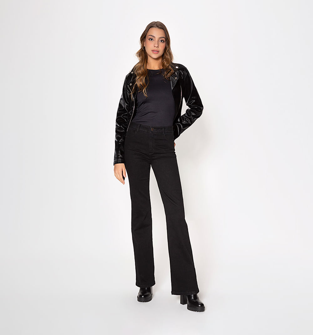 Chaqueta biker en pu con correa