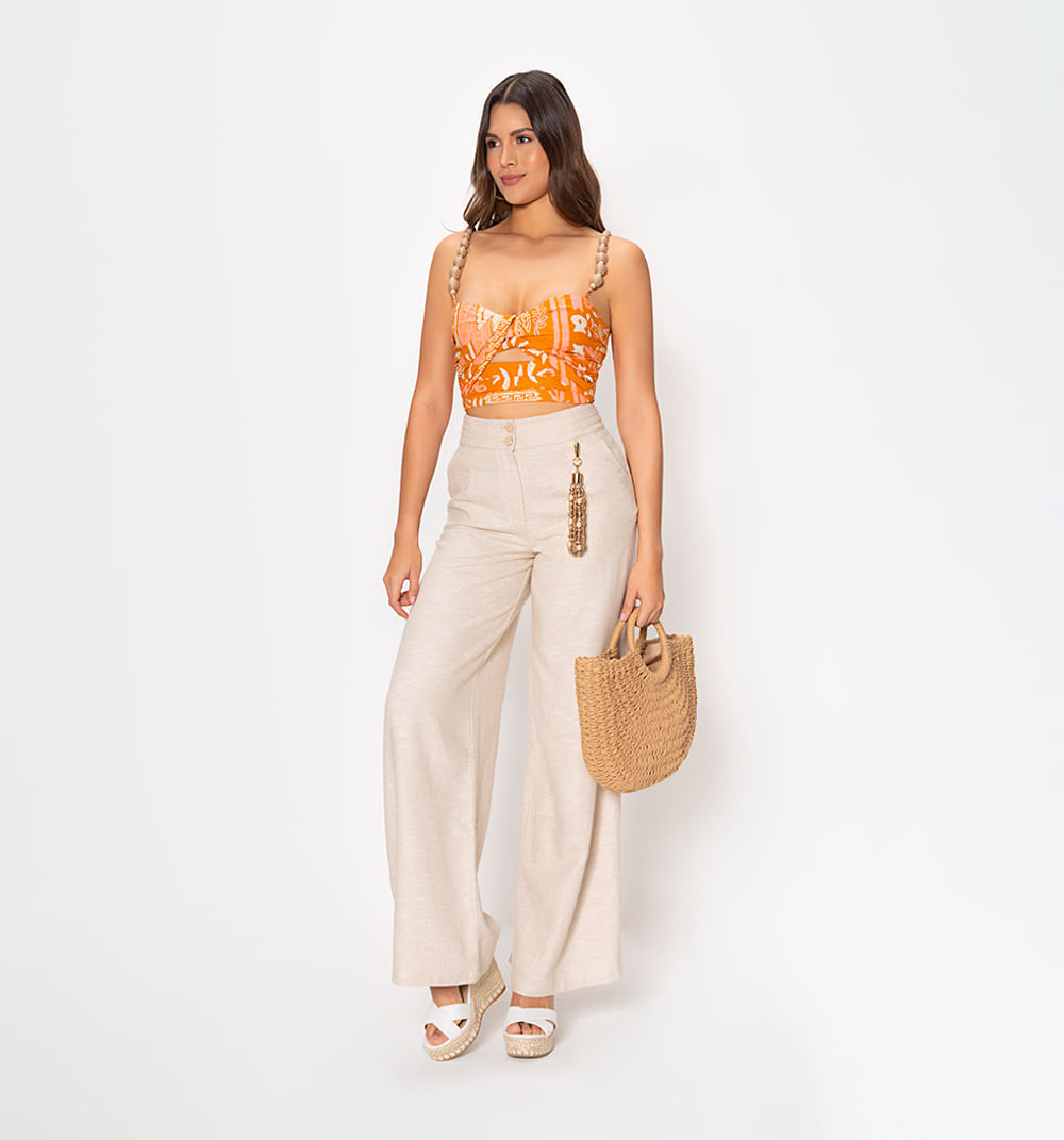 Blusa tiras con insumo y fajon plisado