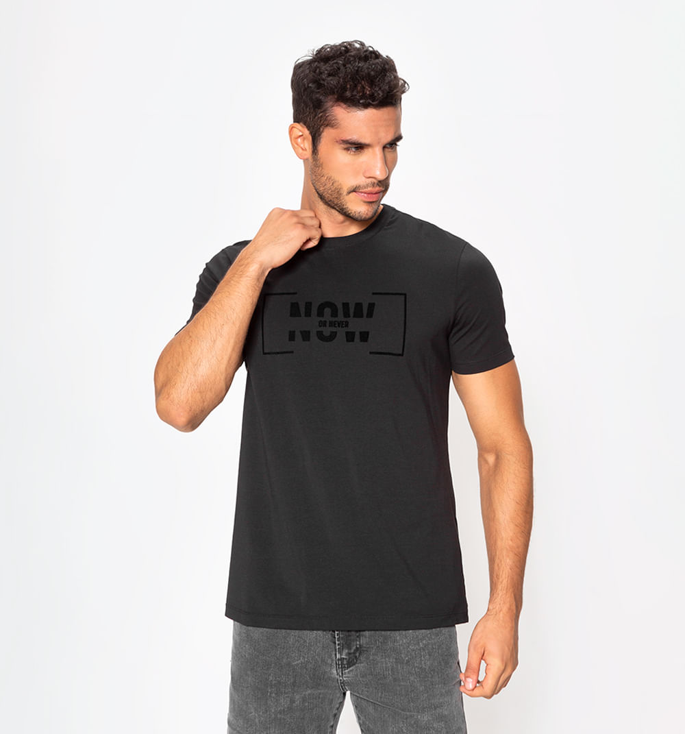 Camiseta con estampado en flock
