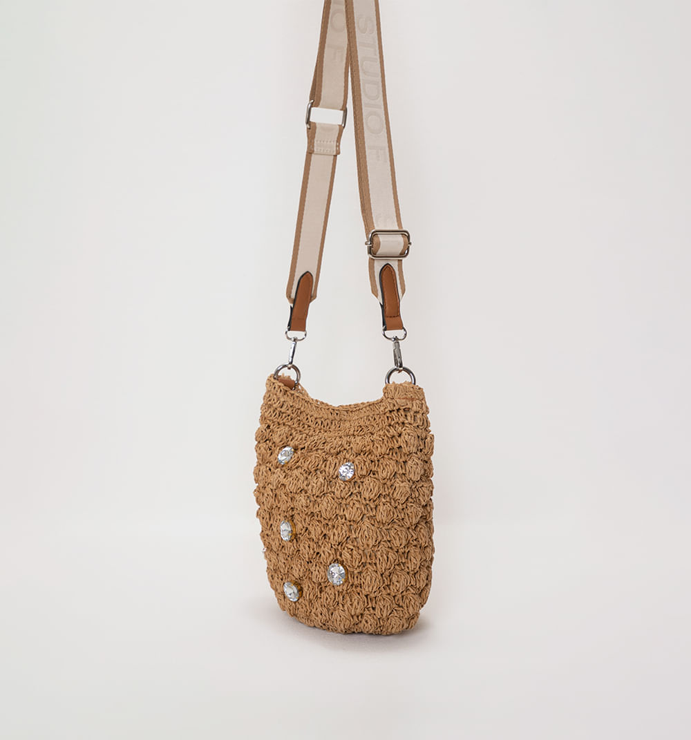 Mochila en fibra natural con riata studi