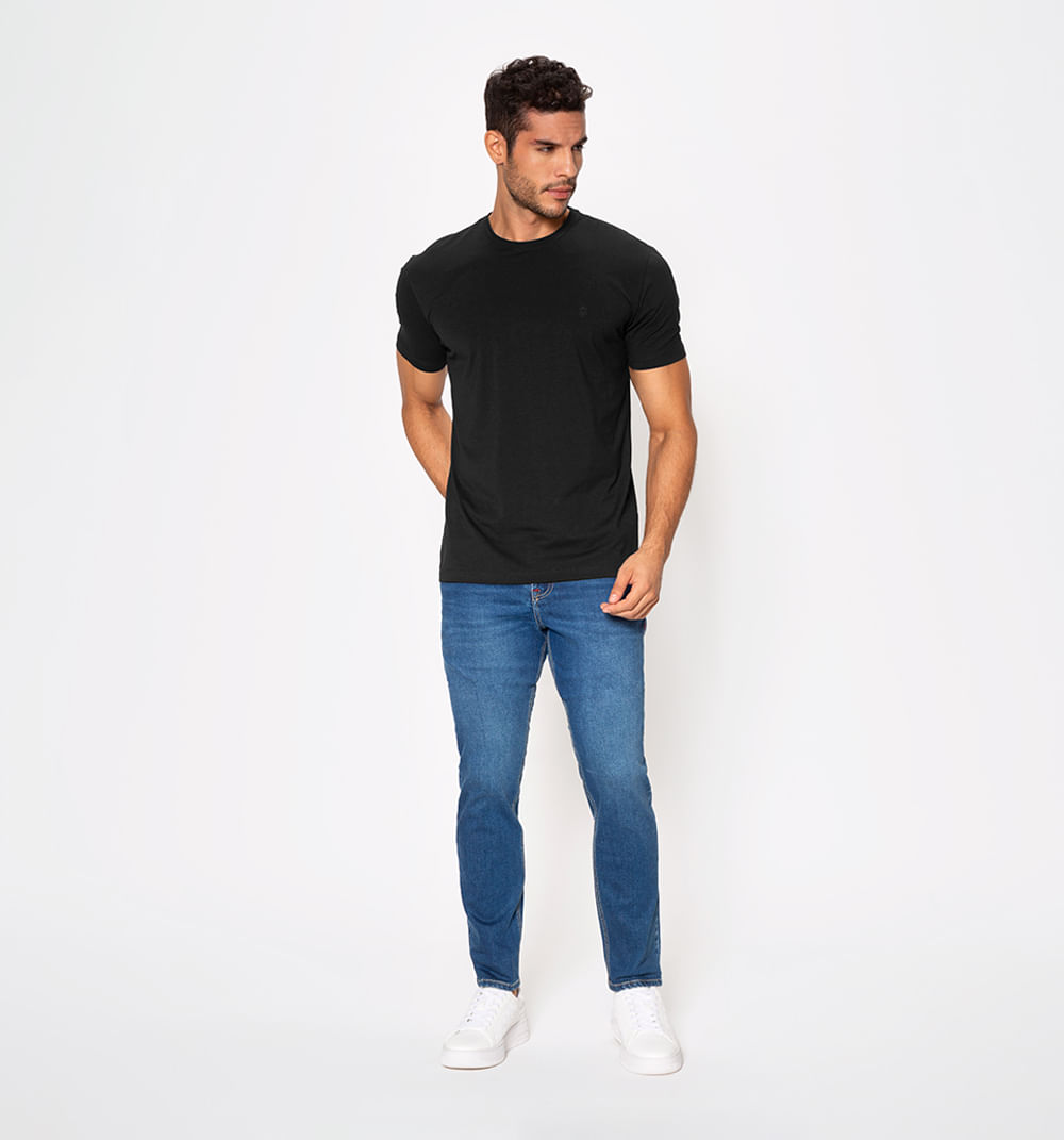 Jean premium slim fit con bordado en rel