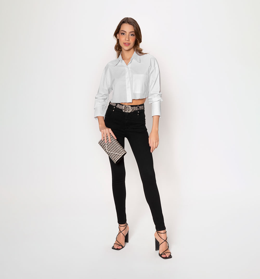 Jean ultraslim, tiro alto, levanta cola,