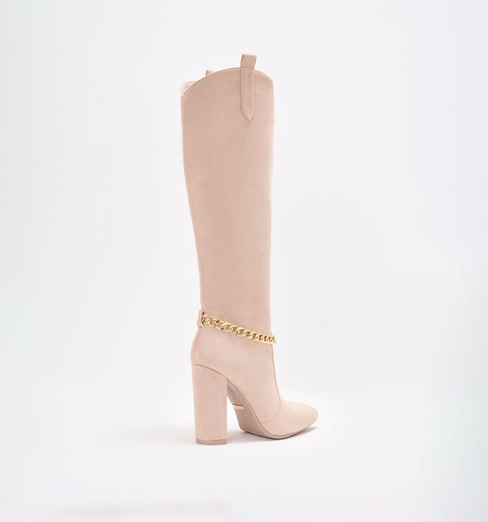 Bota caña alta en suede con insumo de ca