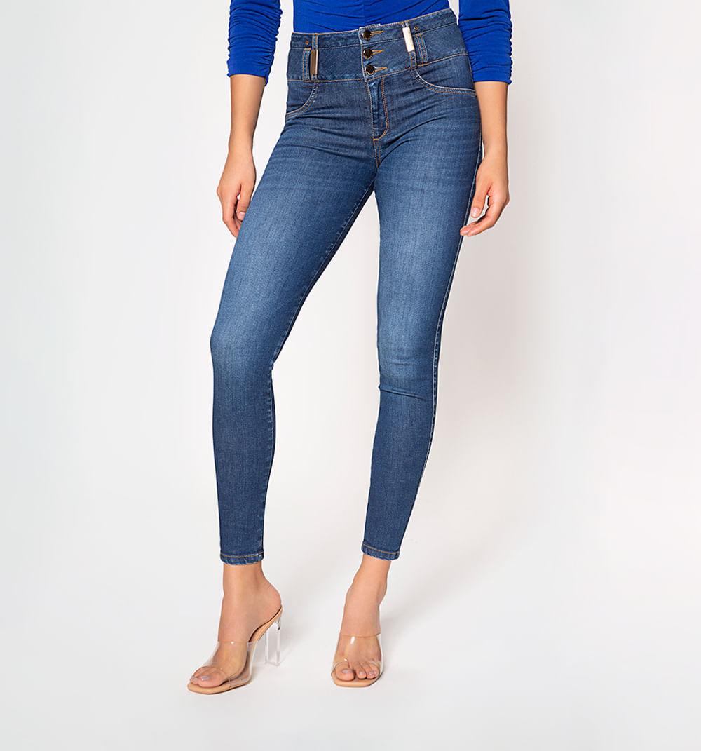 Jean ultraslim ta, pretina ancha con cor