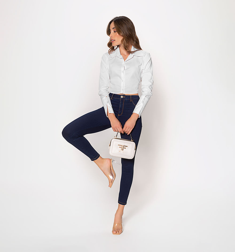 Jeggings tiro alto, cinco bolsillos,tayl