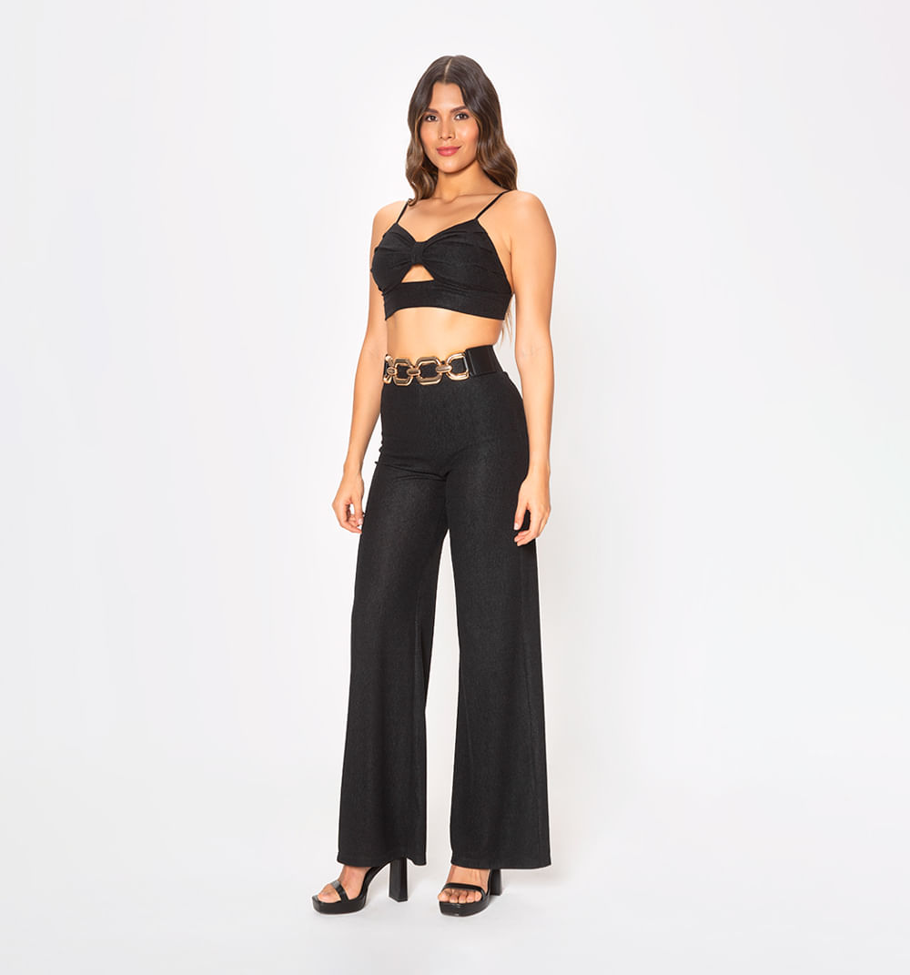 Conjunto crop y palazo