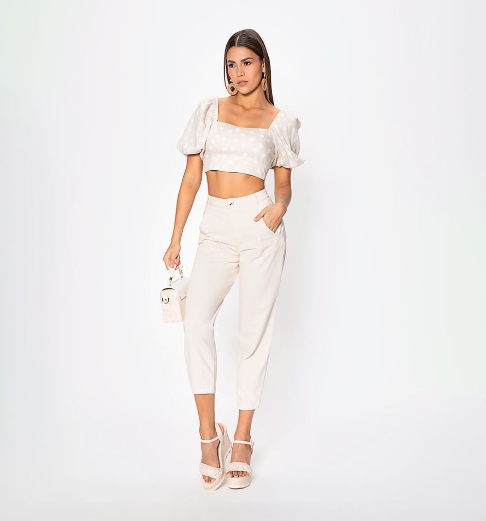 Blusa crop con amarre en espalda