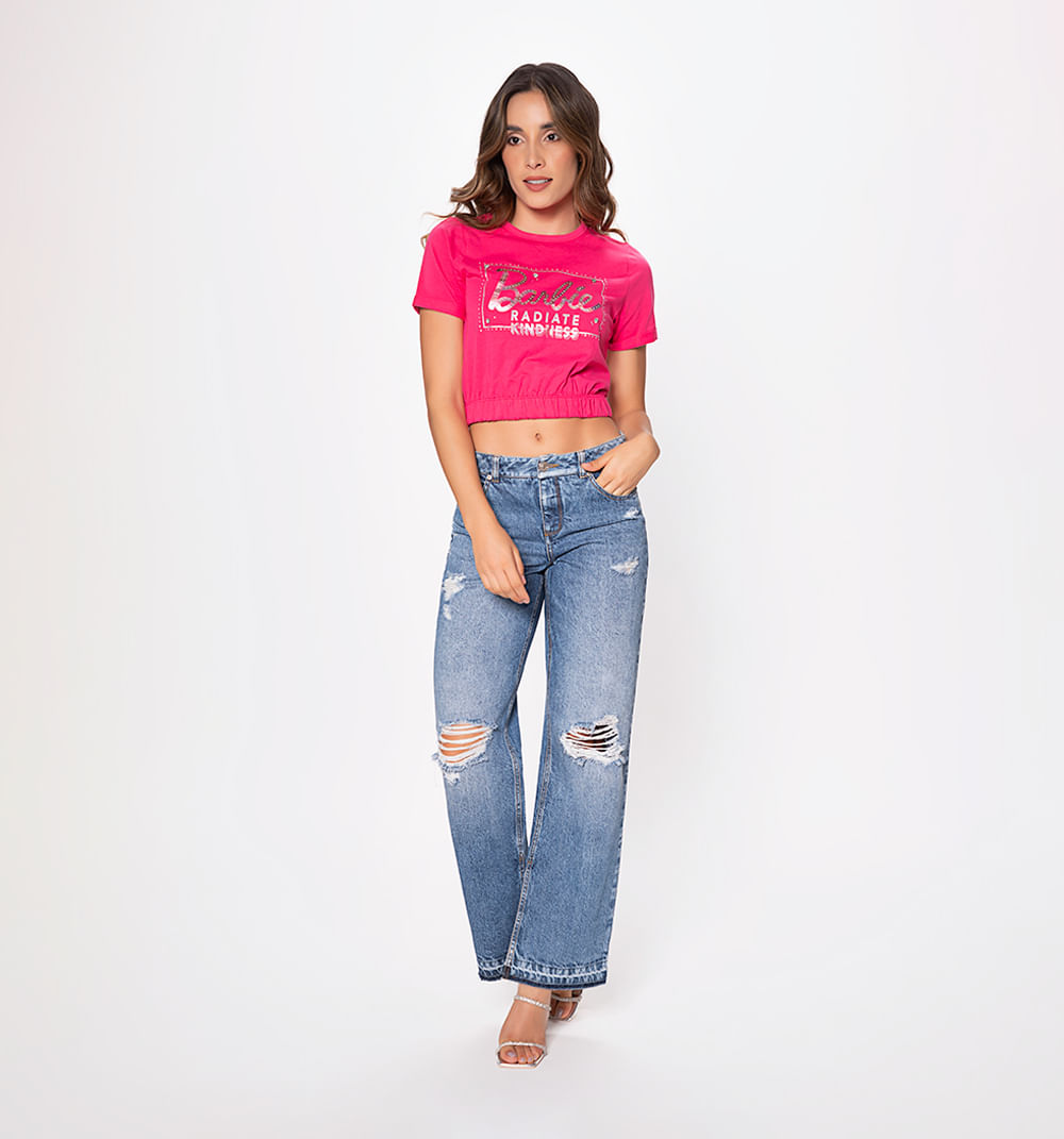 Camiseta corta con elastico (barbie)