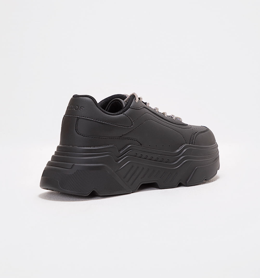 Tenis con plataforma  y cordones de cris
