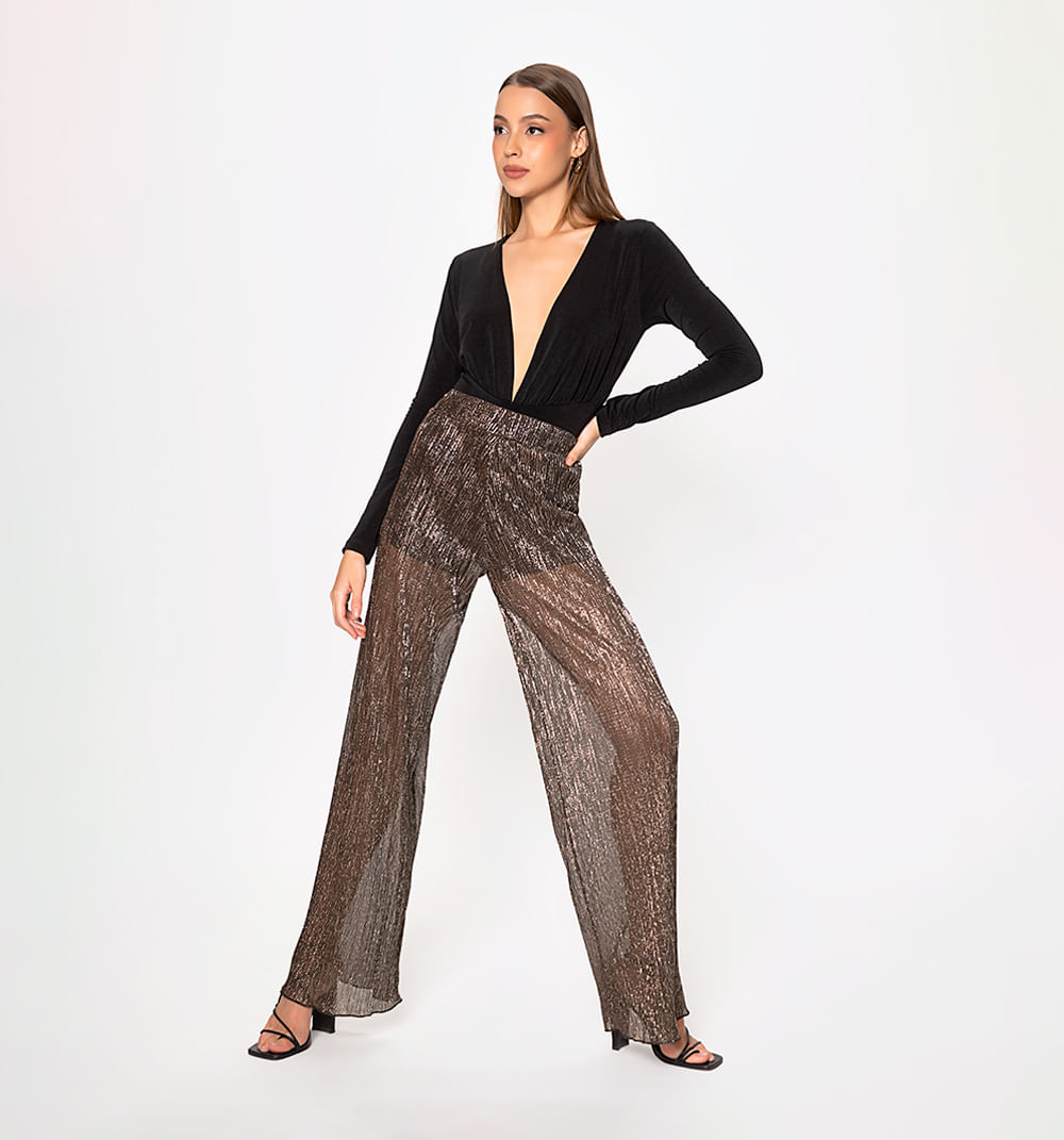 Pantalon palazo con elastico interno