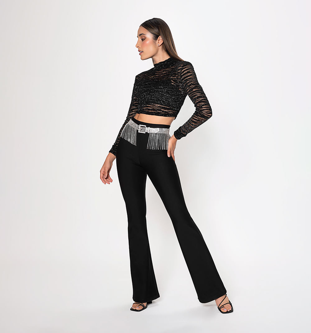 Leggins tiro alto con cinturon de crista