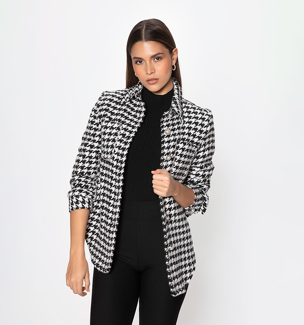 Sobrecamisa gallineto y brillantes