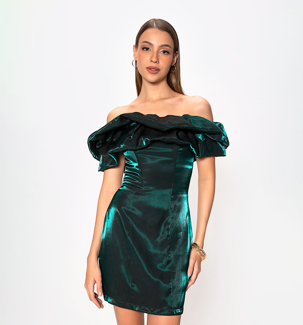 Vestido ocasion con bolero de quitar y p