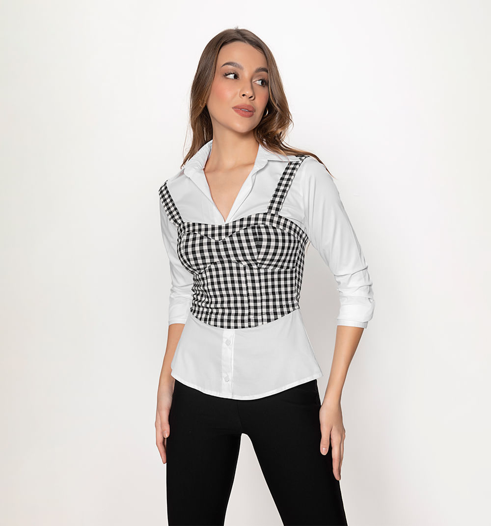 Camisera hibrida manga larga
