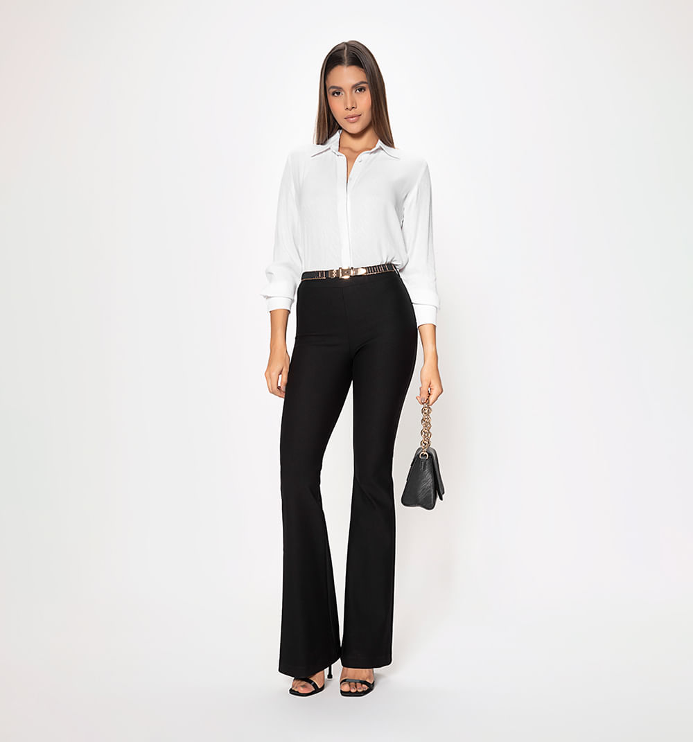 Leggins tiro alto bota semi campana con