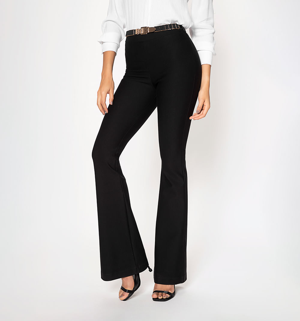 Leggins tiro alto bota semi campana con