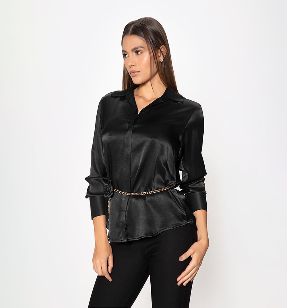 Bluson camisero con cinturon