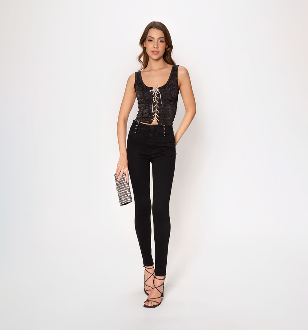 Blusa sisa frente entrelazado con cordon