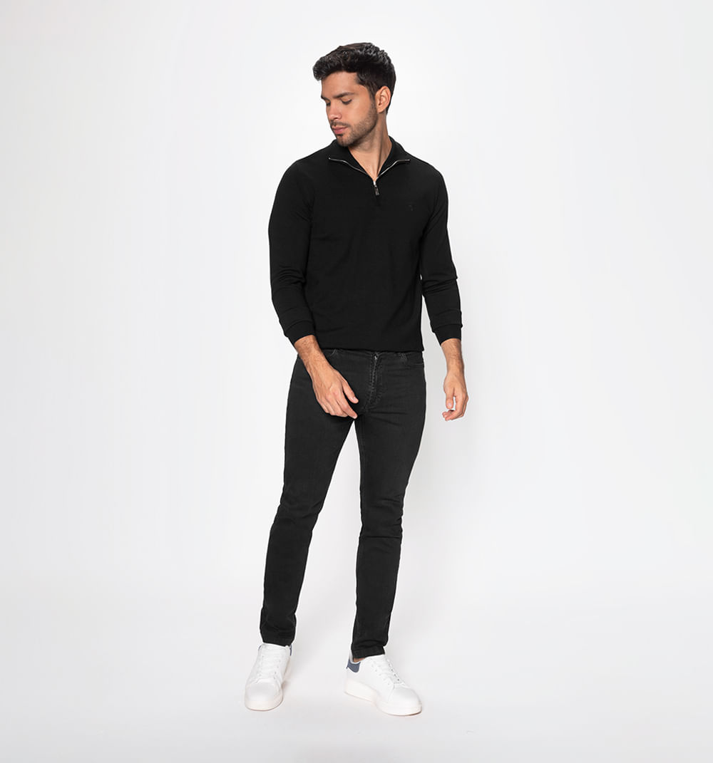 Buzo cuello alto con cierre