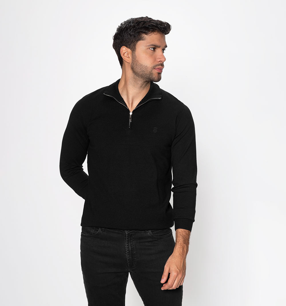 Buzo cuello alto con cierre