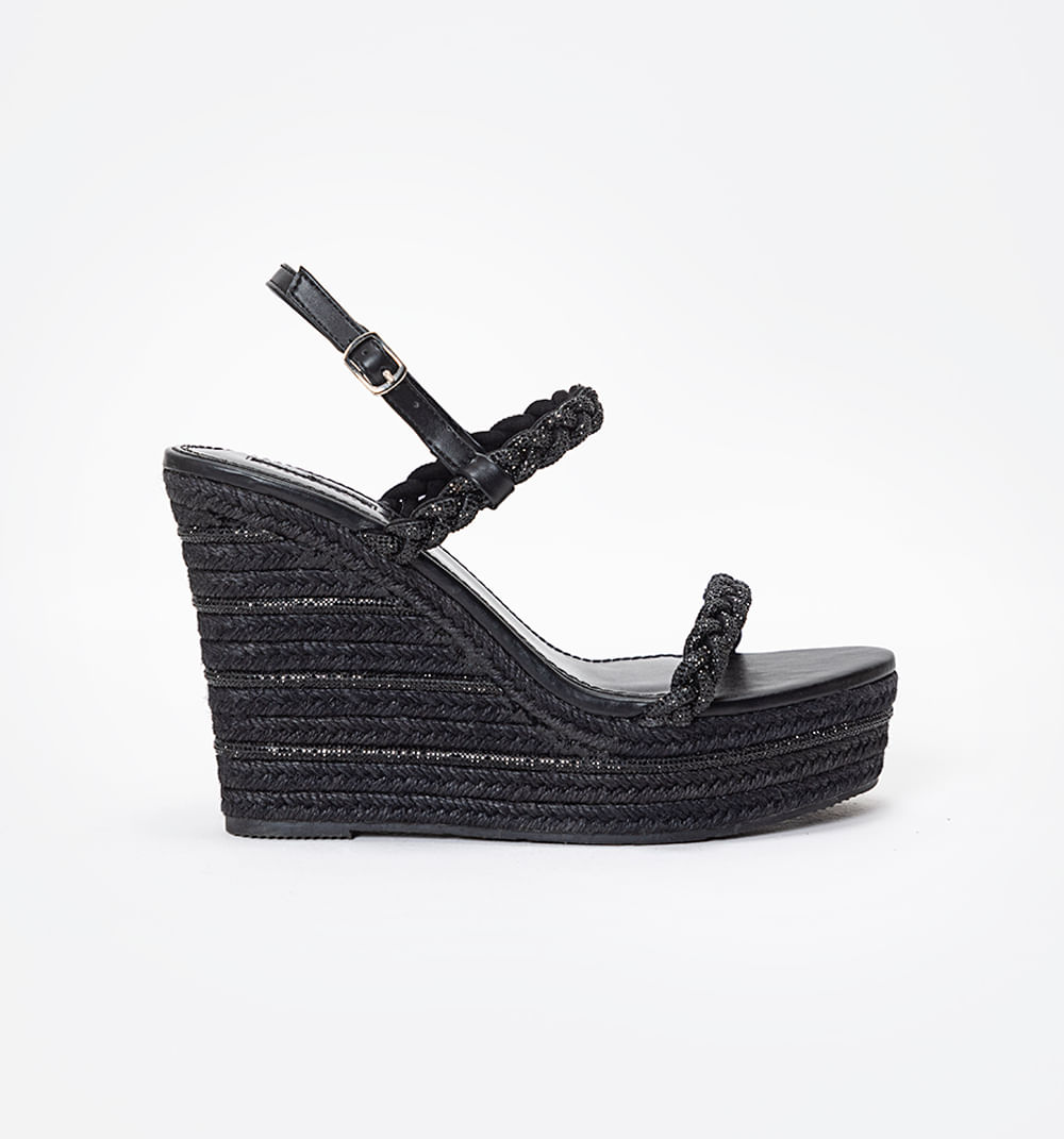 Sandalia plataforma capellada trenzas co