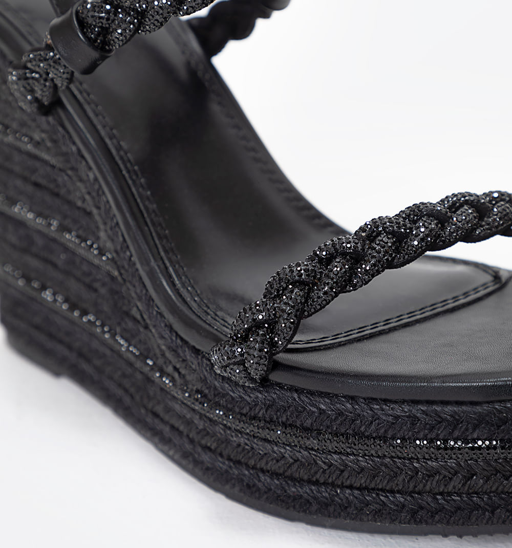 Sandalia plataforma capellada trenzas co