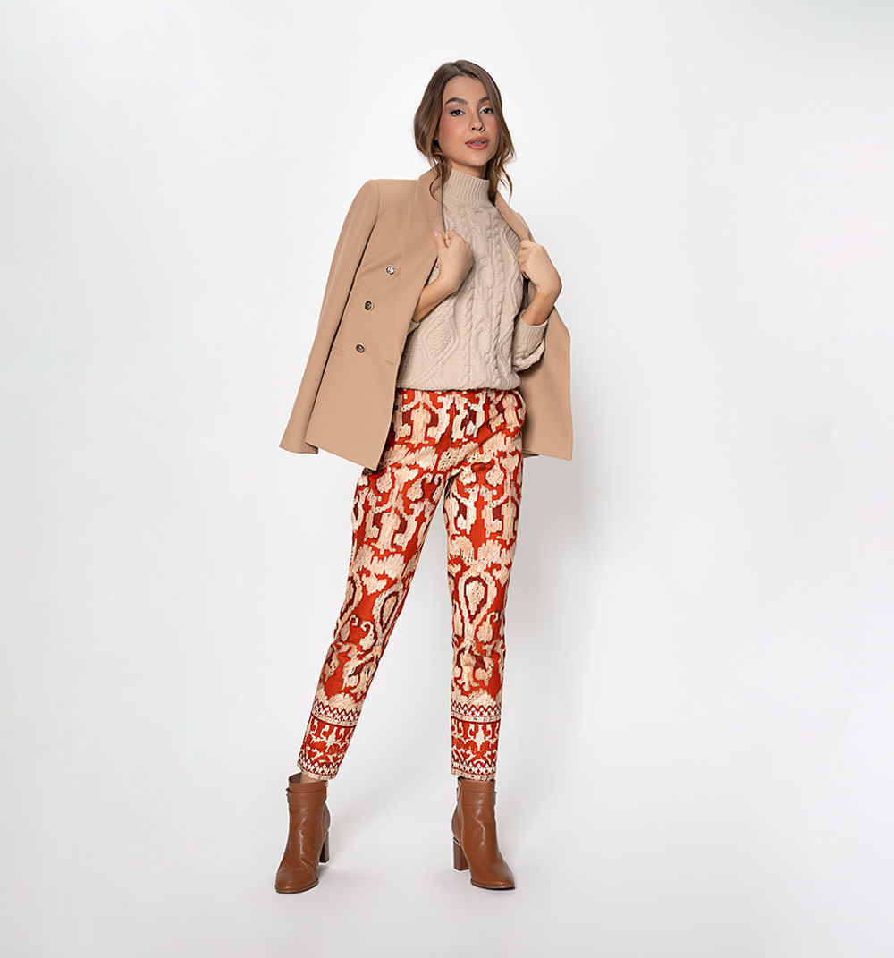 Pantalon chino tiro alto