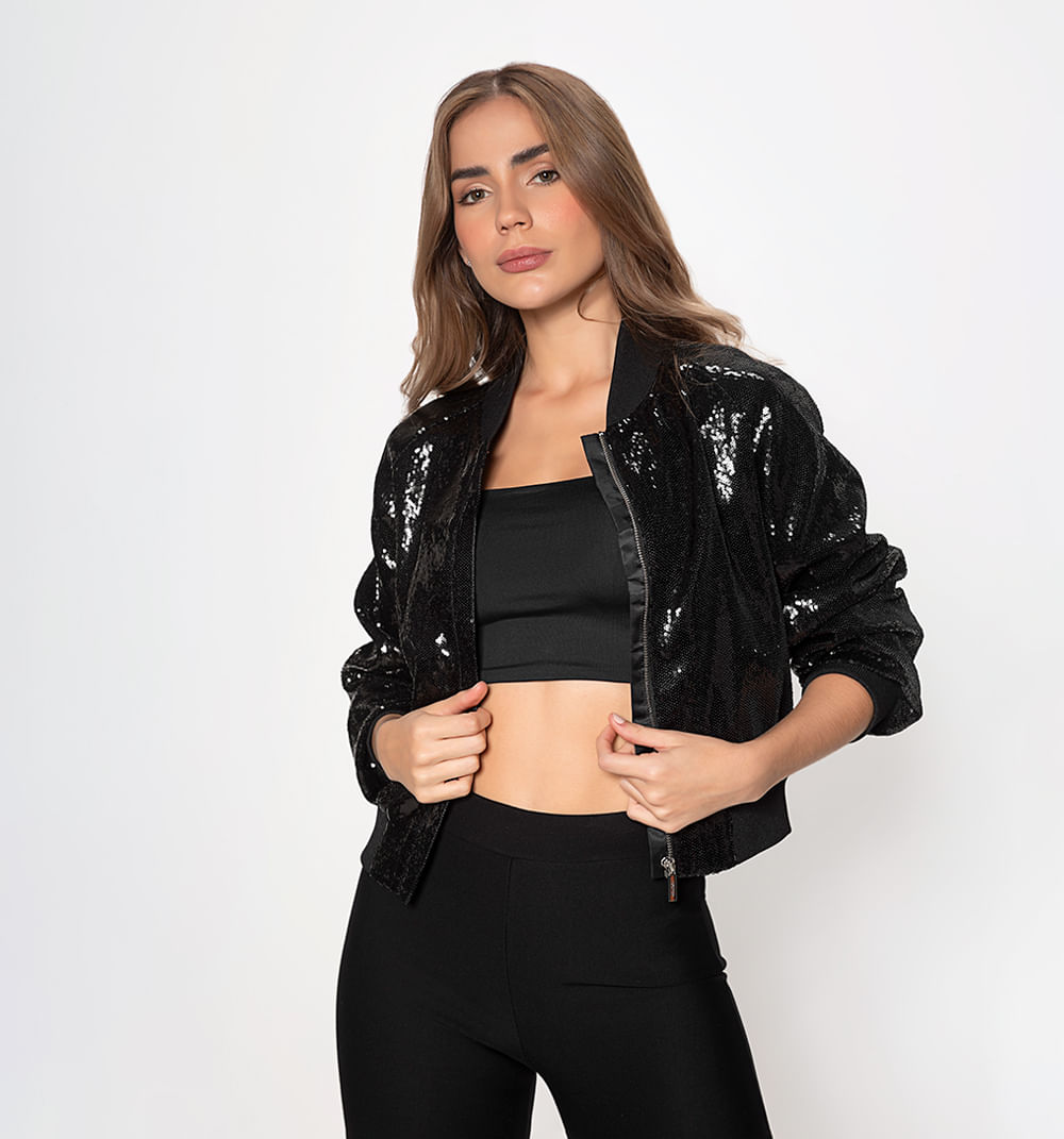 Bomber con lentejuelas