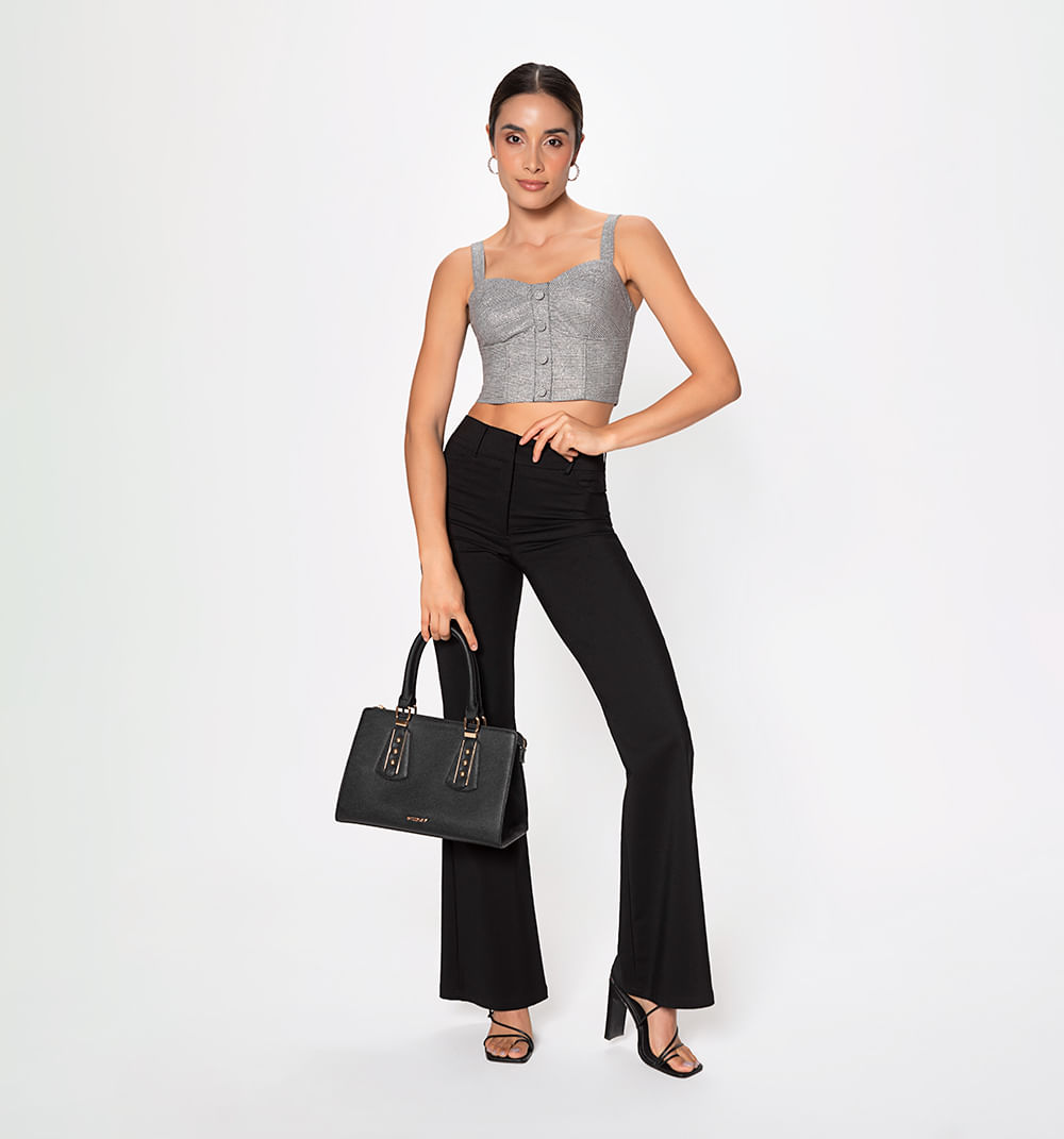 Blusa de tiras tipo bustier con botones