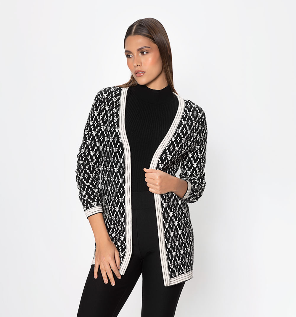 Sobretodo tejido en jacquard