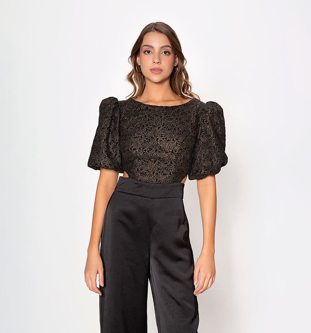 Enterizo pantalon blusa  manga globo
