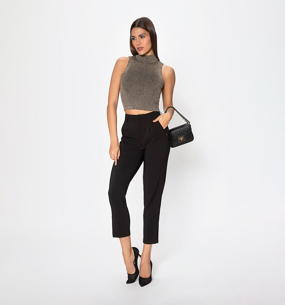 Blusa m/s lurex