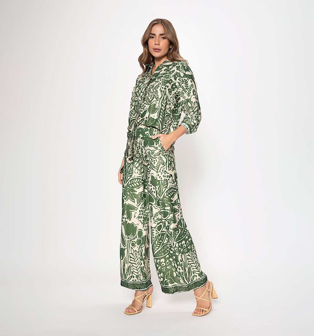 Pantalon palazzo tipo cargo
