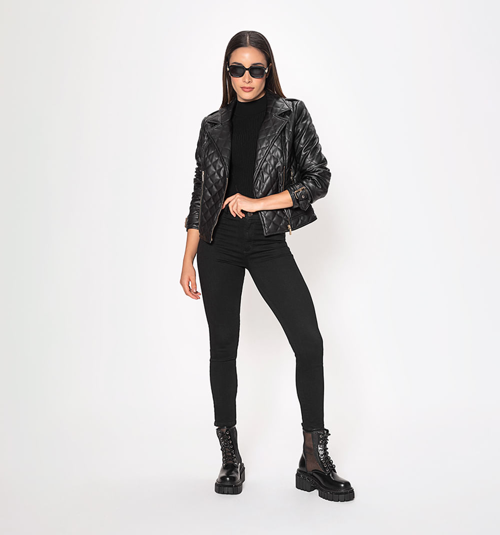 Chaqueta acolchada en  cuero vegano