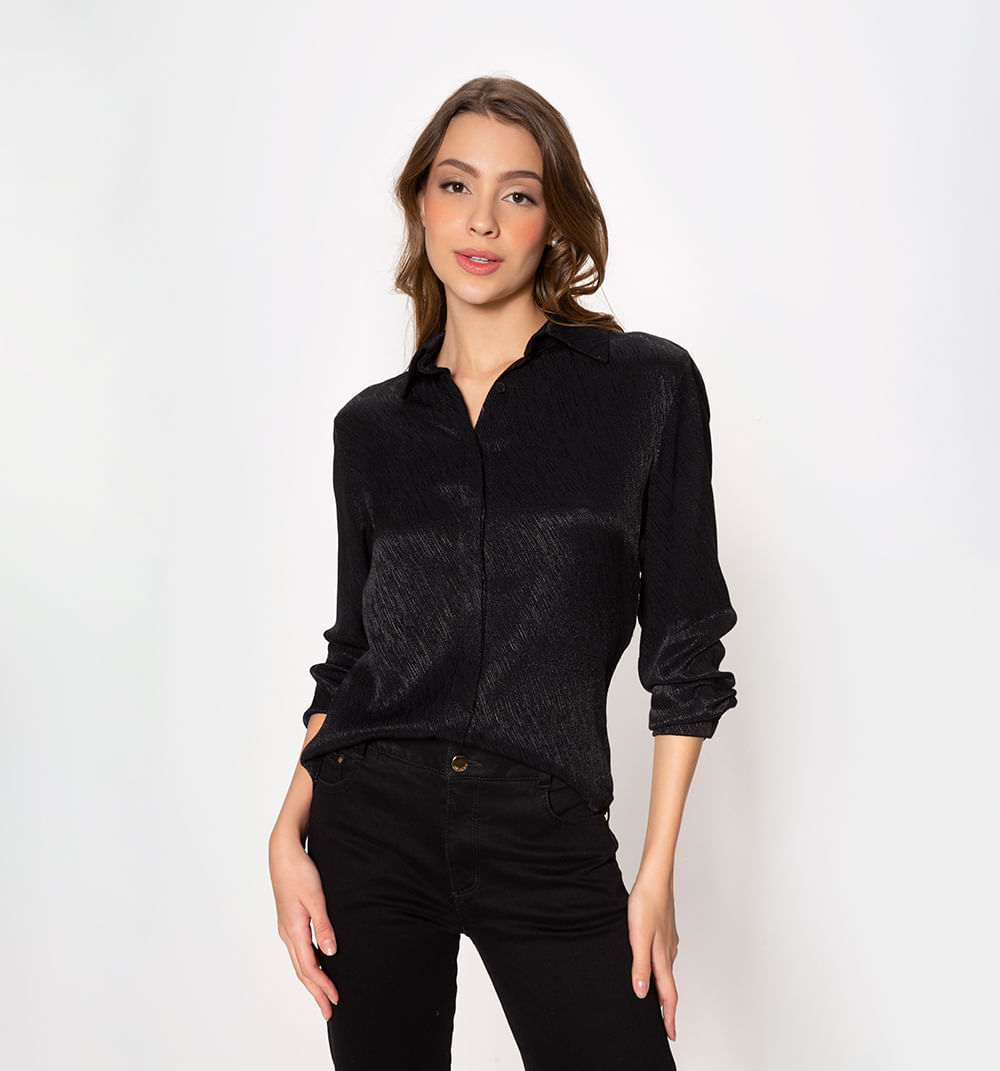 Blusa camisera manga larga