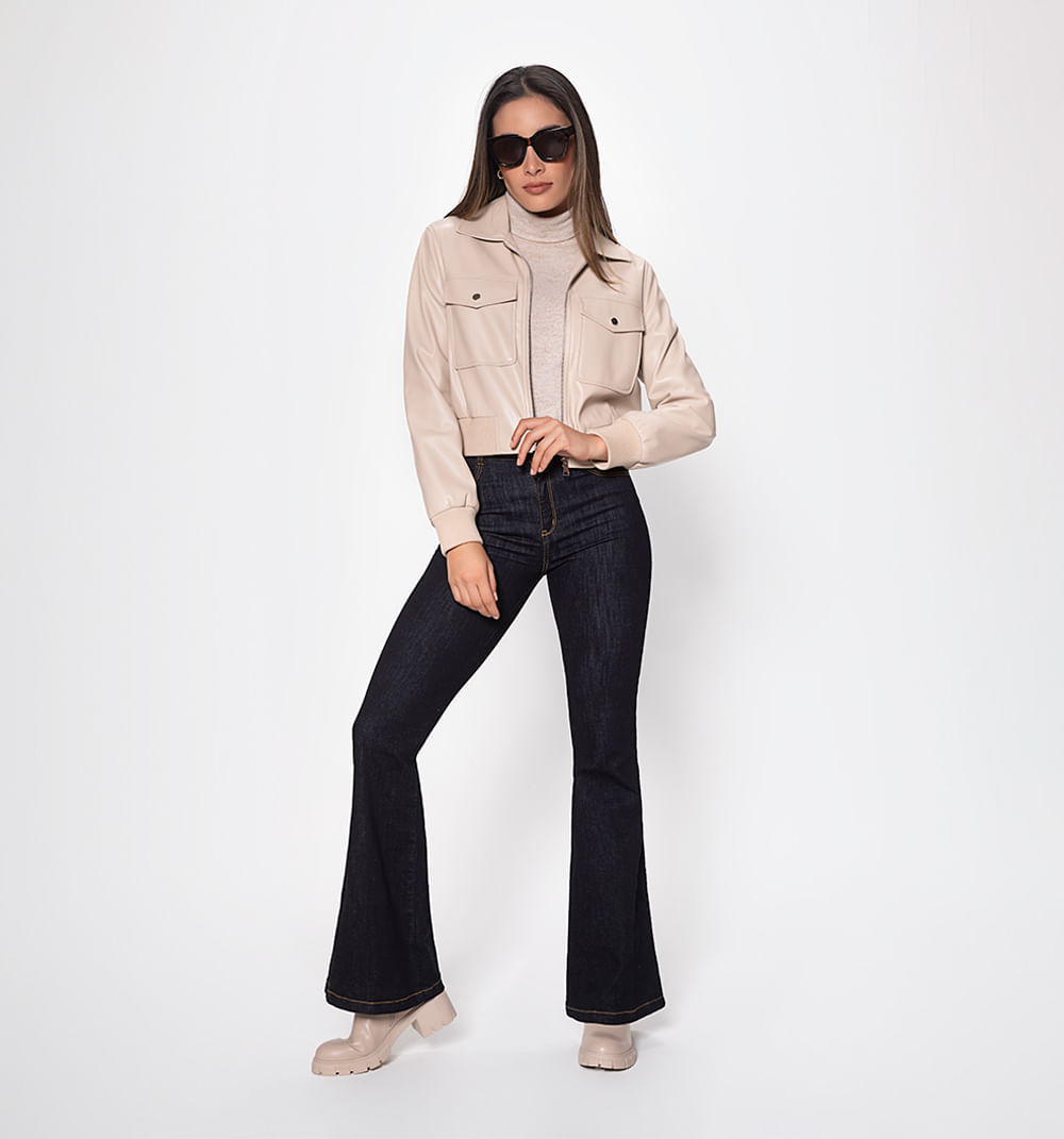 Chaqueta bomber bolsillos frente
