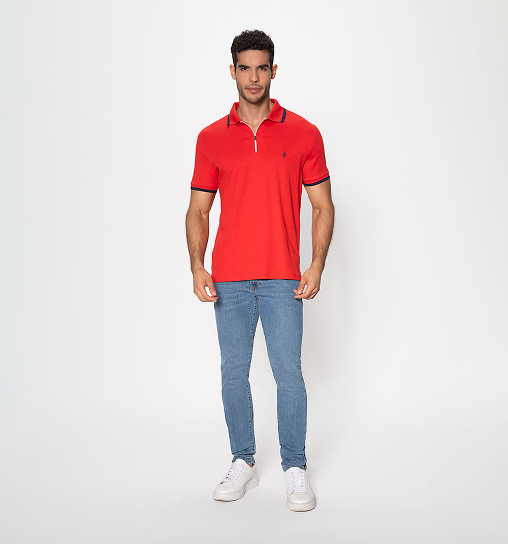 Polo de cierre slim fit