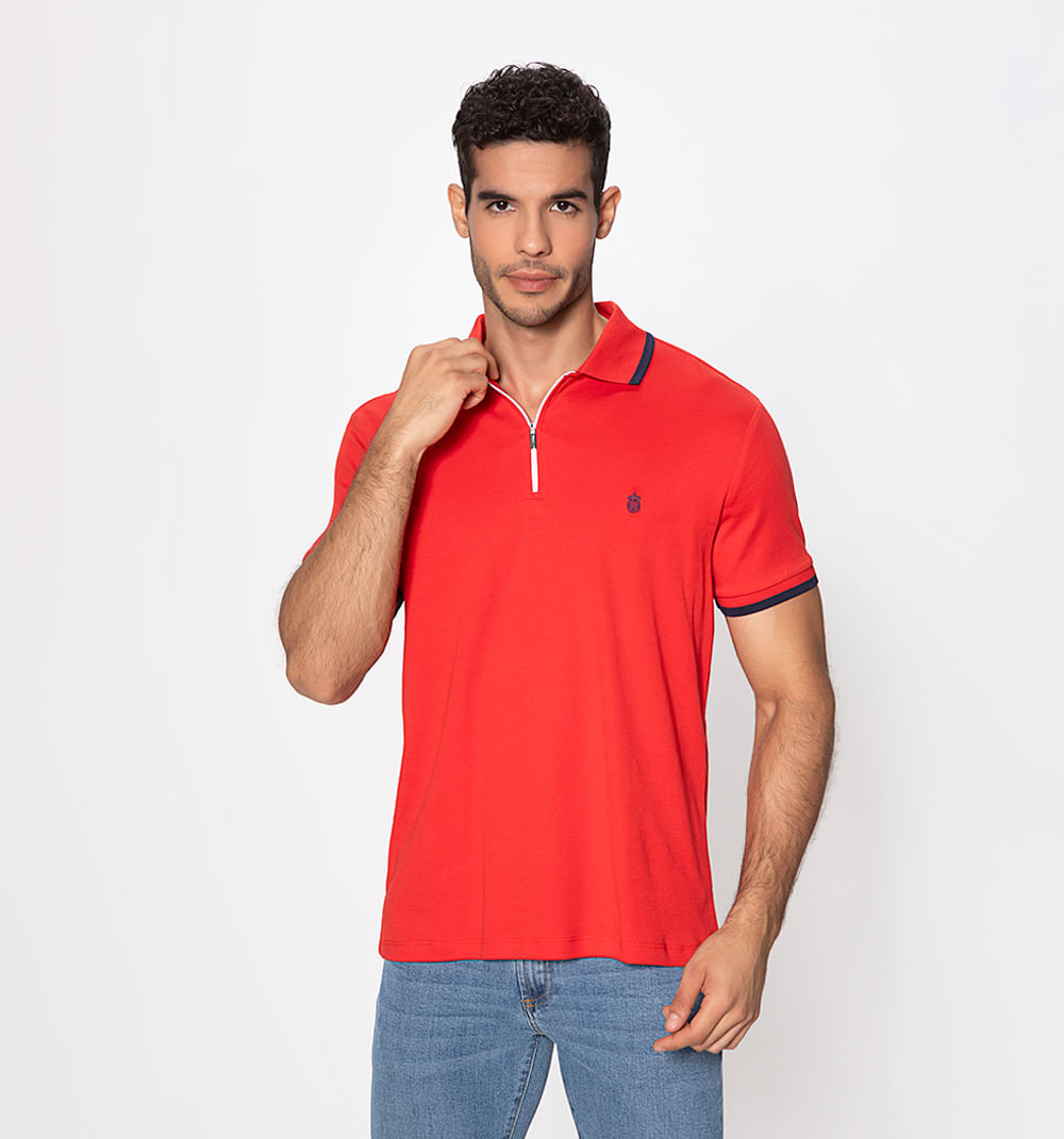 Polo de cierre slim fit