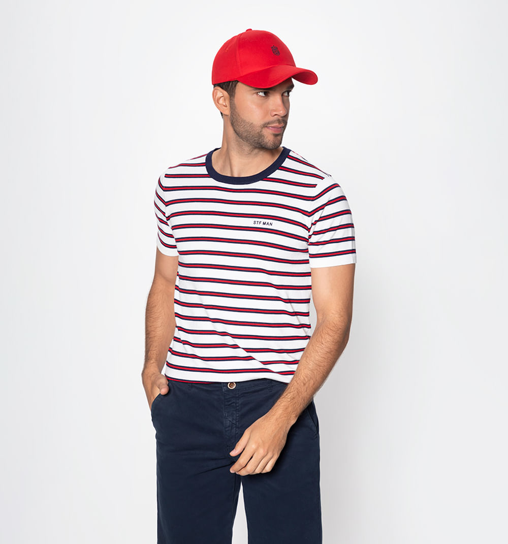 Camiseta tejida de rayas stf man en vini