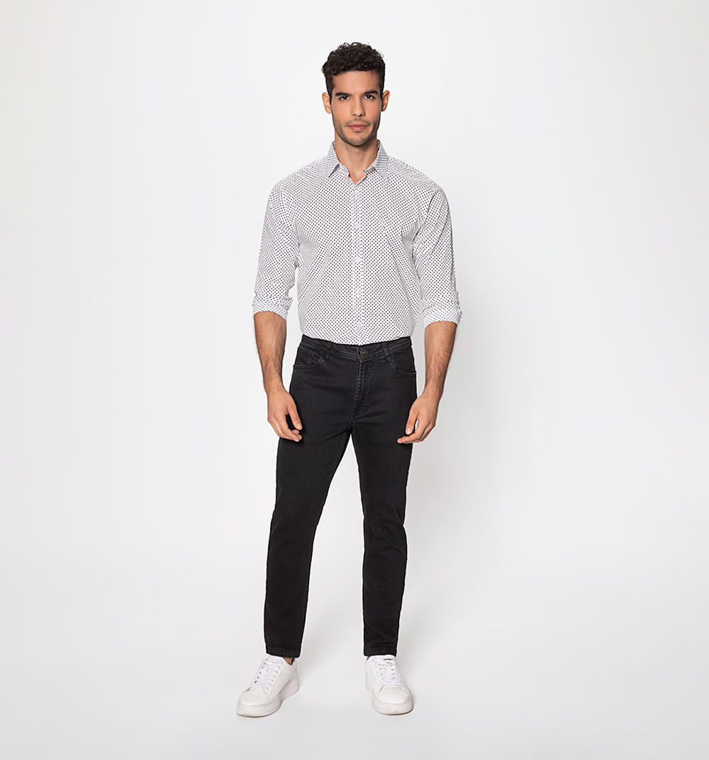 Camisa slim fit puntos