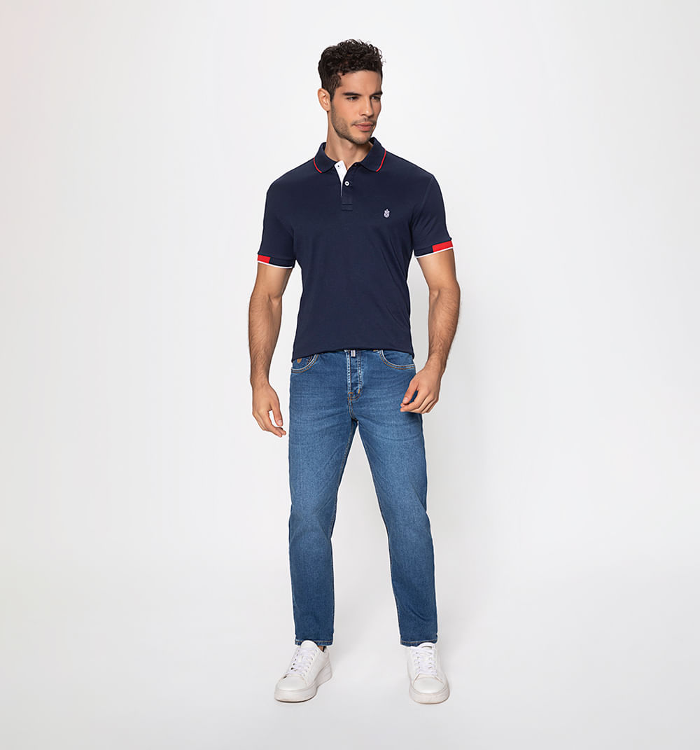 Jean premium regular fit con botonadura