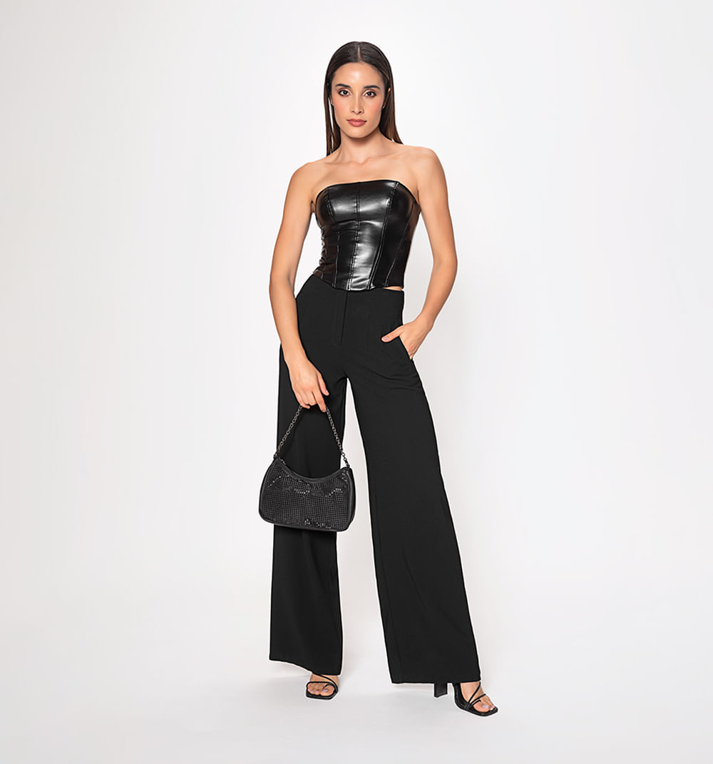 Blusa crop tipo corset