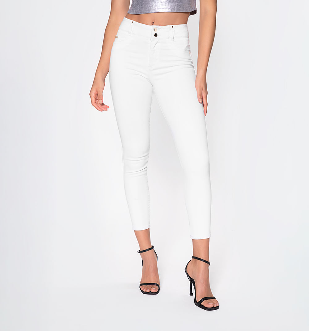 Jean ultraslim tiro alto  pretina dos bo