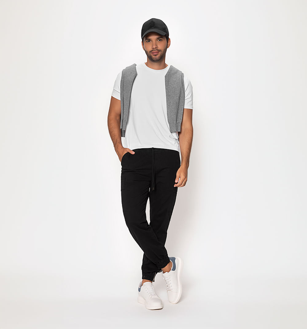 Pantalón cargo para hombre con cierre en