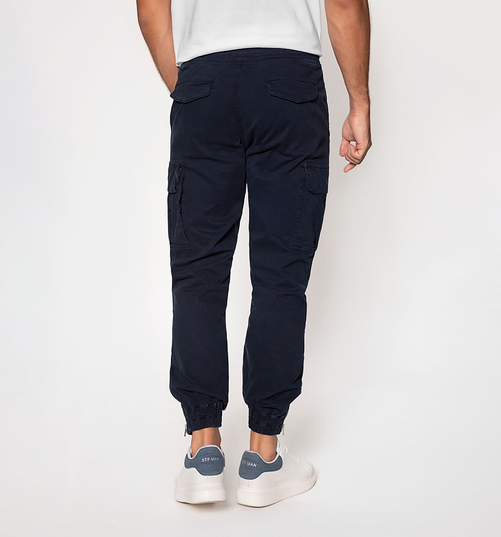 Pantalón cargo para hombre con cierre en