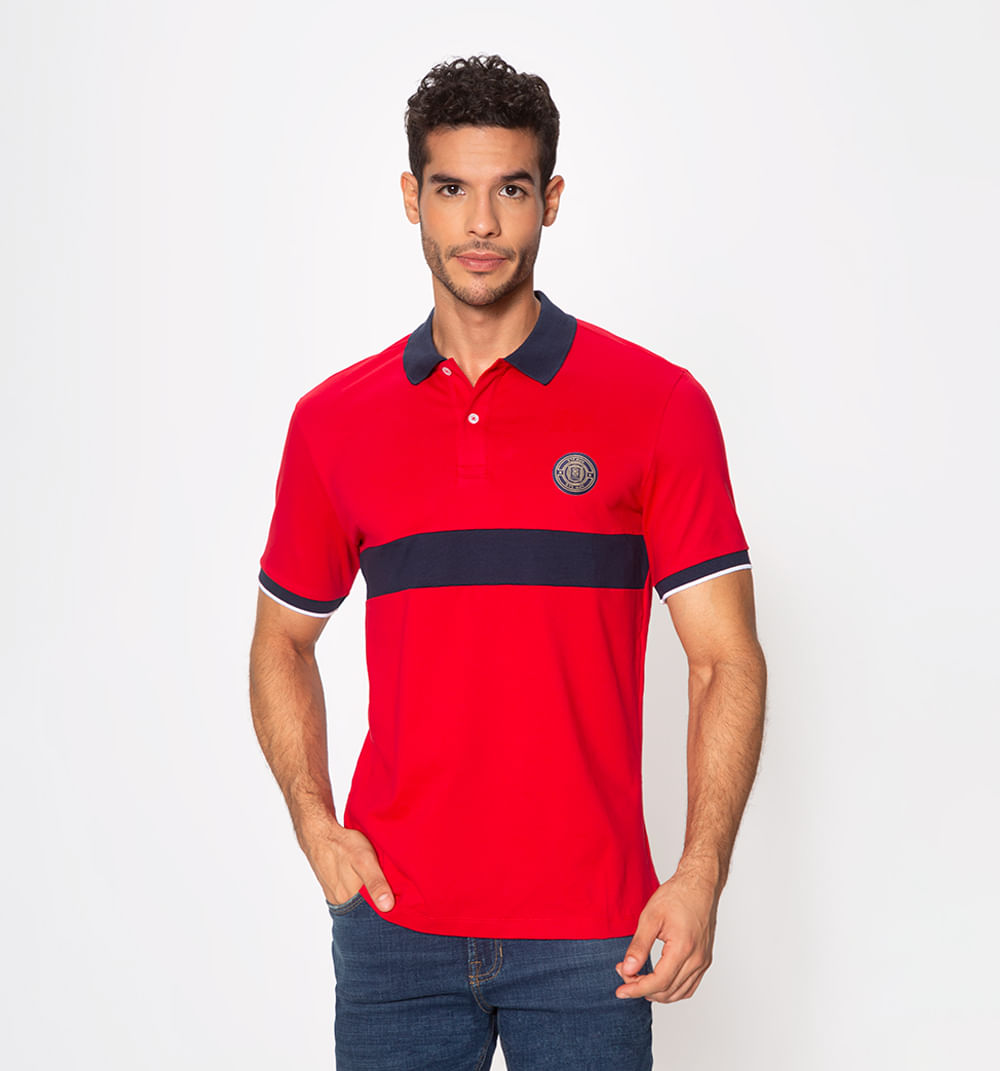 Polo con bloque de color slim fit