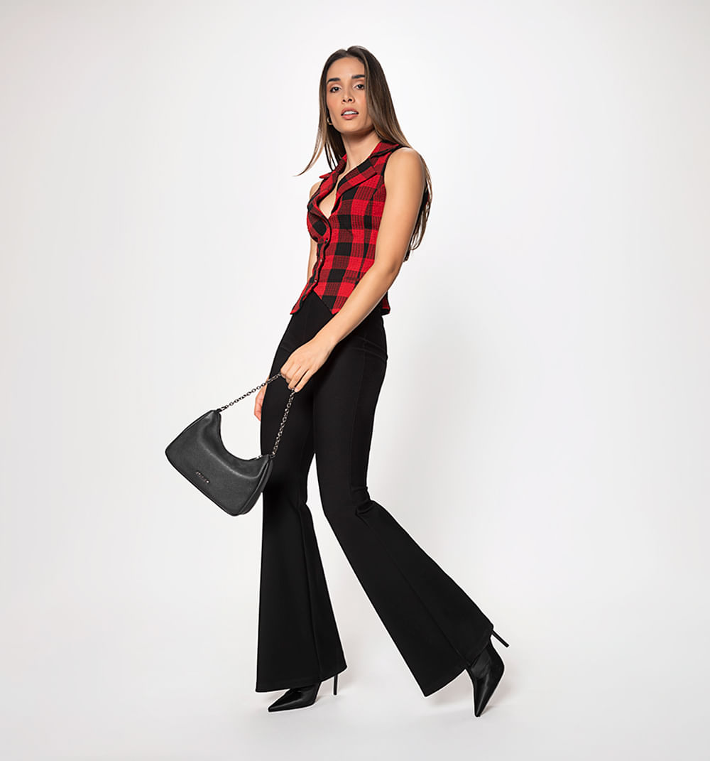 Chaleco con solapa y botonadura frontal