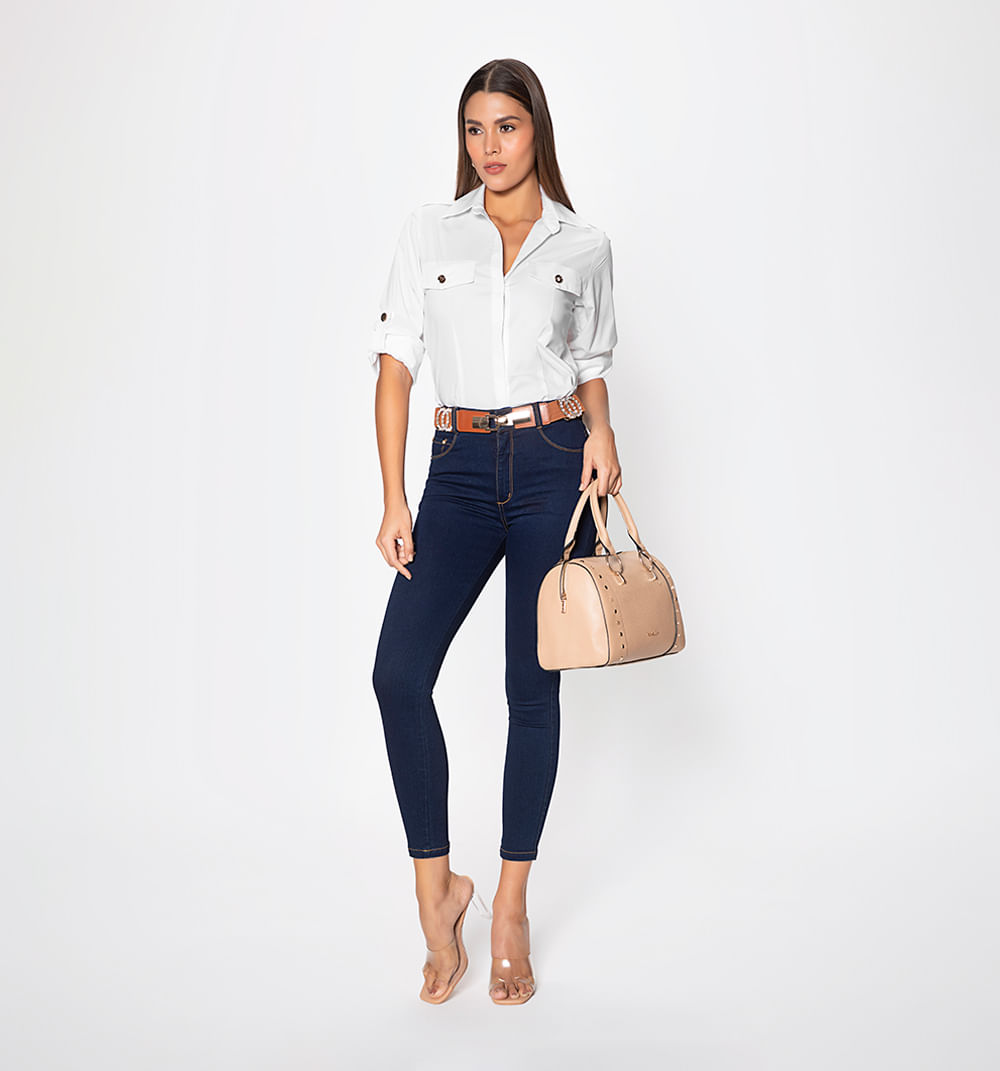 Jean ultraslim tiro super alto cinco bol