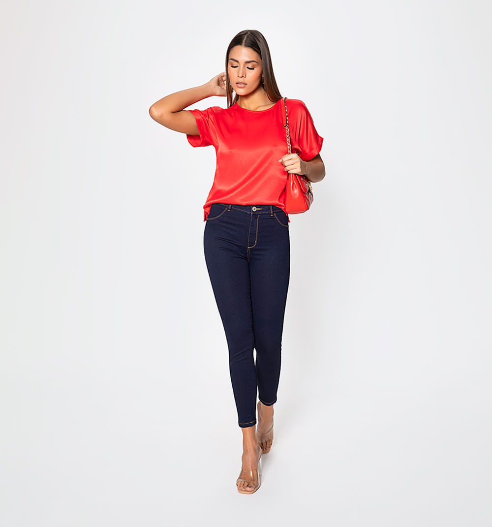 Jeggings tiro alto, cinco bolsillos,tayl